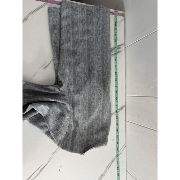 NWT ELODIE XL Collared Long Sleeve Cinched Tie Crop Top Women Gray Peasant - Picture 5 of 6